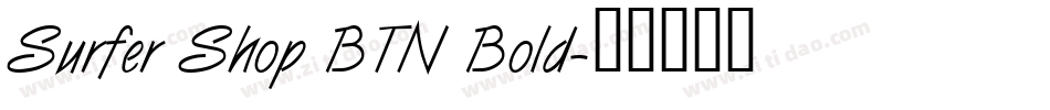Surfer Shop BTN Bold字体转换